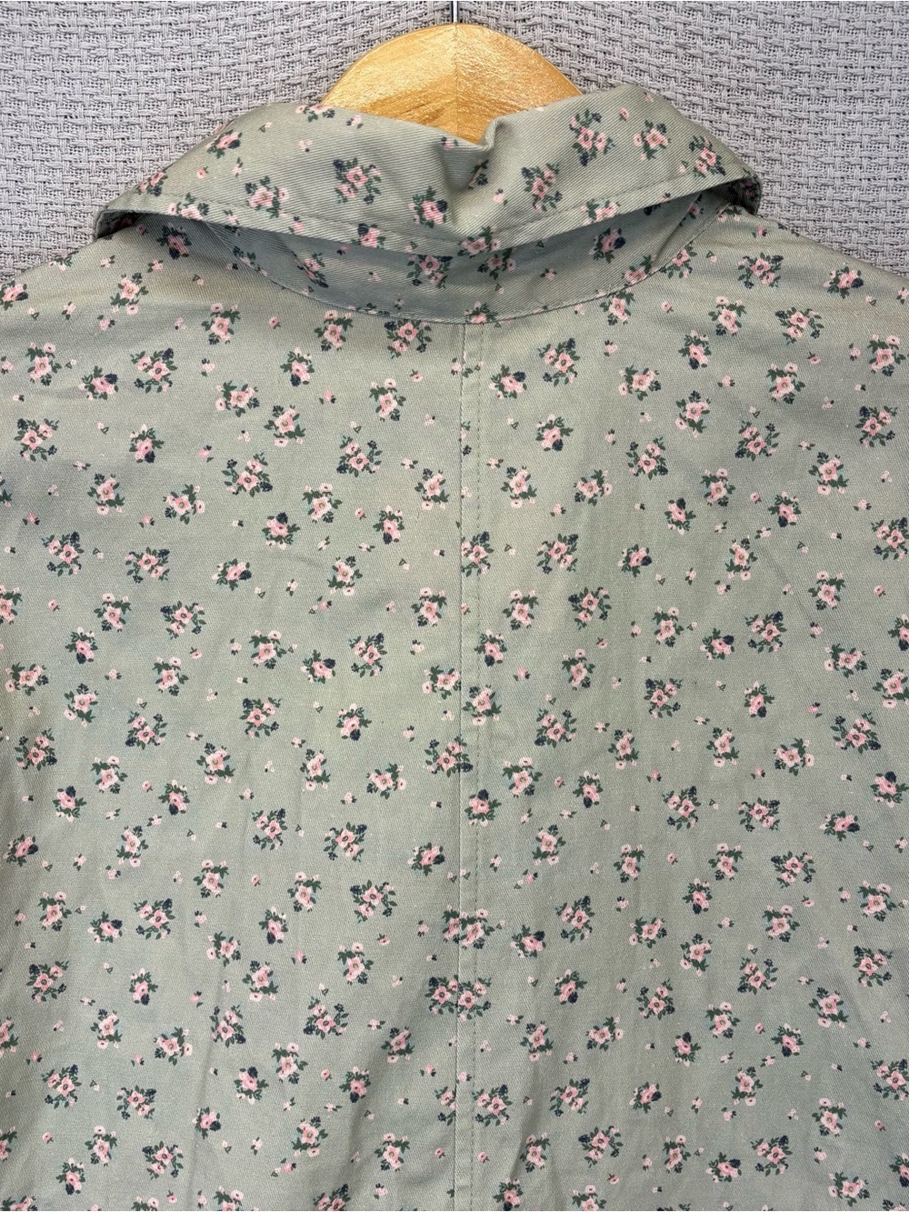 NWT Mable Anthropologie Romper Sage Floral Denim 100% Cotton Boho Festival Small - Picture 8 of 10
